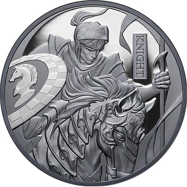 Pièce de monnaie en Argent 1 Dollar g 31.1 (1 oz) Millésime 2024 CHESS KNIGHT