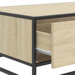vidaXL Table basse chêne sonoma 90x57x35 cm bois d'ingénierie et métal