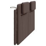 vidaXL Coussin de tête de lit Viana marron 180 cm similicuir