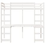 vidaXL Cadre de lit superposé sans matelas blanc 80x200 cm pin massif