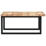 vidaXL Étagère de vasque murale acier et bois massif d'acacia