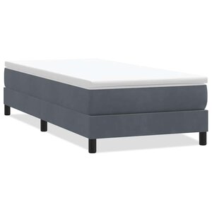 vidaXL Sommier à lattes de lit sans matelas gris foncé 90x220 cm