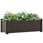 vidaXL Lit surélevé de jardin PP Moka 100x43x35 cm