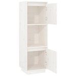 vidaXL Buffet haut Blanc 38x35x117 cm Bois massif de pin