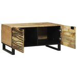 vidaXL Table basse Marron et Noir 80 x 50 x 40 cm