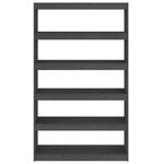 vidaXL Bibliothèque/Séparateur de pièce Gris 100x30x167 5cm Pin massif