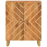 vidaXL Armoire latérale marron et noir 60x33 5x75 cm bois de manguier