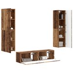vidaXL Ensemble meuble TV 6 Pièces Bois Ancien Bois d'ingénierie