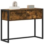vidaXL Table d'appoint Chêne Fumé 100 x 36 x 75 cm Bois d'ingénierie