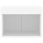 vidaXL Tables de chevet murales avec lumières LED 2 Pièces blanc