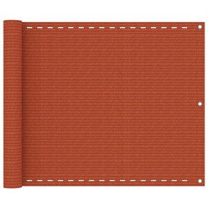 vidaXL Écran de balcon Orange 75x300 cm PEHD