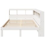 vidaXL Lit bibliothèque sans matelas blanc 120x190 cm bois pin massif