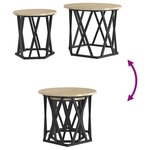 vidaXL Table d'appoint 2 Pièces Chêne sonoma 50 x 50 x 40 cm
