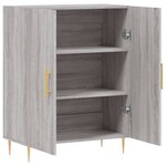 vidaXL Buffet sonoma gris 69 5x34x90 cm bois d'ingénierie