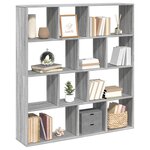 vidaXL Bibliothèque sonoma gris 132x29x141 5 cm bois d'ingénierie