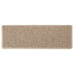 vidaXL Tapis d'escalier autocollants 15 Pièces 65x21x4 cm Sable