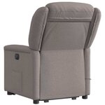 vidaXL Fauteuil inclinable de massage Taupe Tissu
