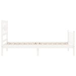 vidaXL Cadre de lit sans matelas blanc 90x200 cm bois de pin massif