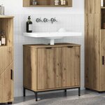 vidaXL Meuble de Lavabo de Salle de Bain avec stockage chêne artisanal