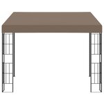 vidaXL Belvédère mural 3x3 m Taupe Tissu