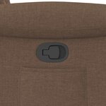 vidaXL Fauteuil inclinable Marron Tissu