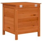 vidaXL Boîte de rangement jardin marron 50x49x56 5cm bois massif sapin