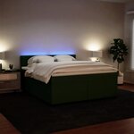 vidaXL Sommier à lattes de lit et matelas Vert foncé 180x200cm Velours