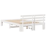 VidaXL Cadre de Lit en Bois de Pin Blanc Bois massif 120 x 200 cm Durable