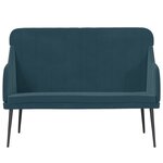 Banc banquette 110 x 76 x 80 cm velours bleu 02_0010510