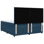 vidaXL Sommier à lattes de lit et matelas Bleu foncé 200x200cm Velours