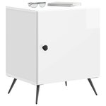 vidaXL Cabinet de chevet Blanc brillant 43 x 34 5 x 50 cm