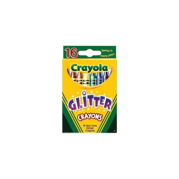 16 Crayons a la cire pailletes