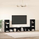 vidaXL Meuble TV 4 Pièces Chêne noir 37 x 35 x 107.5 cm Bois stratifié