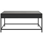 vidaXL Table basse avec LED infini noir 90x50x41 cm