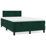 vidaXL Sommier à lattes de lit avec matelas vert foncé 120x190 cm
