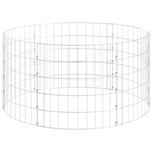 vidaXL Poteau à gabion circulaire Acier galvanisé Ø100x50 cm