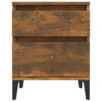 vidaXL Table de chevet Chêne fumé 40x35x50 cm