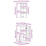 vidaXL Ensemble de mobilier de salle de bain 2 Pièces Marron et blanc