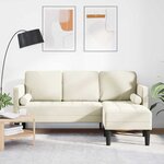 vidaXL Ensemble de Canapés Crème 173 x 131 x 67 cm Velours