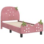 vidaXL Cadre de lit pour tout-petit avec tête de lit Rose 70 x 140 cm