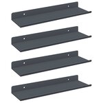 vidaXL Étagère flottante 4 Pièces Anthracite 30 x 9 x 2 5 cm Acier