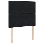 vidaXL Sommier à lattes de lit avec matelas Noir 120x200 cm Velours