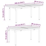 vidaXL Ensemble de salle à manger pour jardin 7 Pièces Noir