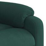 vidaXL Fauteuil de massage inclinable vert foncé velours