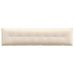 vidaXL Coussin de Dos Beige 200 x 50 cm Tissu en microfibre