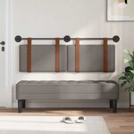 vidaXL Tête de lit suspendue Taupe PU antique