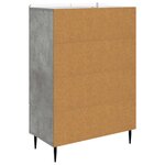 vidaXL Buffet Gris béton 66 x 34 5 x 97 cm Bois d'ingénierie