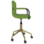 vidaXL Chaise pivotante de salle à manger Vert clair Velours