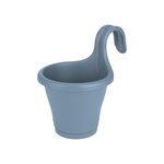 ELHO Jardiniere de balcon Corsica Simple - Bleu vintage - Extérieur & Balcon - L 19,4 x W 27,1 x H 25,9 cm