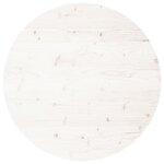 vidaXL Dessus de table rond blanc Ø80x3 cm bois de pin massif